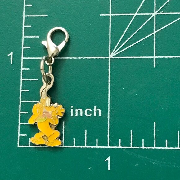 Vintage Disney Pluto Dog Clip On Charm Zipper Pull Purse Bag Signed Enamel - Picture 7 of 7